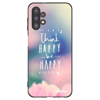 Picasee Μαύρη θήκη σιλικόνης για Samsung Galaxy A13 5G - Think happy be happy
