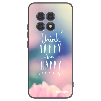 Picasee Μαύρη θήκη σιλικόνης για OnePlus 13R 5G - Think happy be happy