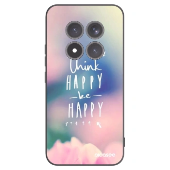 Picasee Μαύρη θήκη σιλικόνης για Xiaomi Redmi Note 15 Pro+ - Think happy be happy