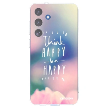 Picasee διαφανής θήκη σιλικόνης Samsung Galaxy S25 FE 5G - Think happy be happy