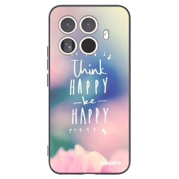 Picasee Μαύρη θήκη σιλικόνης για Xiaomi 15T Pro - Think happy be happy