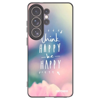 Picasee Μαύρη θήκη σιλικόνης για Samsung Galaxy S26 Ultra - Think happy be happy
