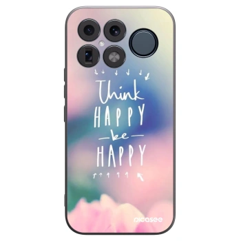 Picasee Μαύρη θήκη σιλικόνης για Xiaomi Poco F8 Ultra - Think happy be happy