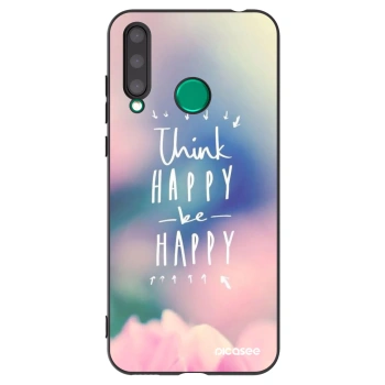 Picasee Μαύρη θήκη σιλικόνης για Honor 20 Lite - Think happy be happy