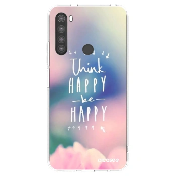 Picasee διαφανής θήκη σιλικόνης Xiaomi Redmi Note 8 - Think happy be happy