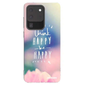 Picasee διαφανής θήκη σιλικόνης Samsung Galaxy S20 Ultra 5G G988F - Think happy be happy
