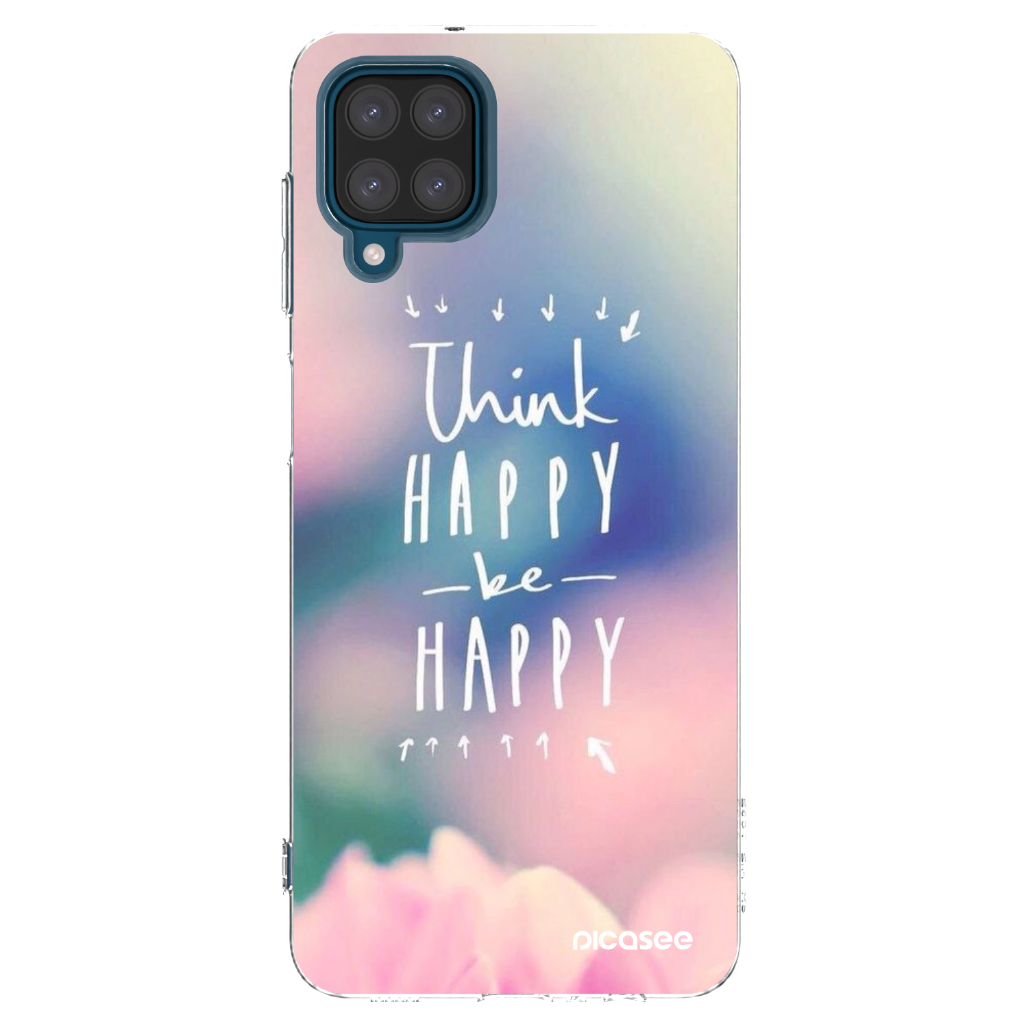 Picasee διαφανής θήκη σιλικόνης Samsung Galaxy A12 A125F - Think happy be happy