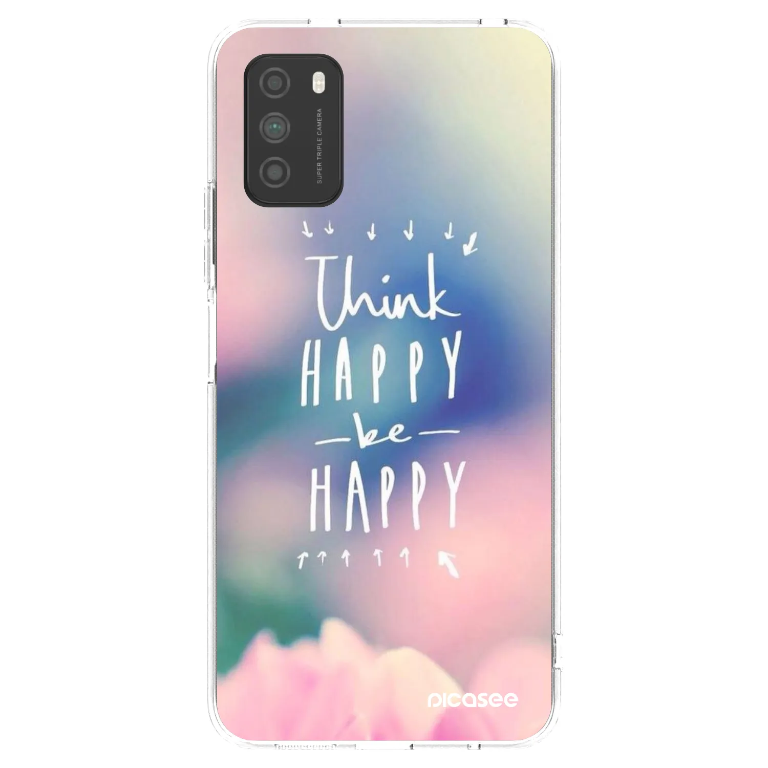 Picasee διαφανής θήκη σιλικόνης Xiaomi Poco M3 - Think happy be happy