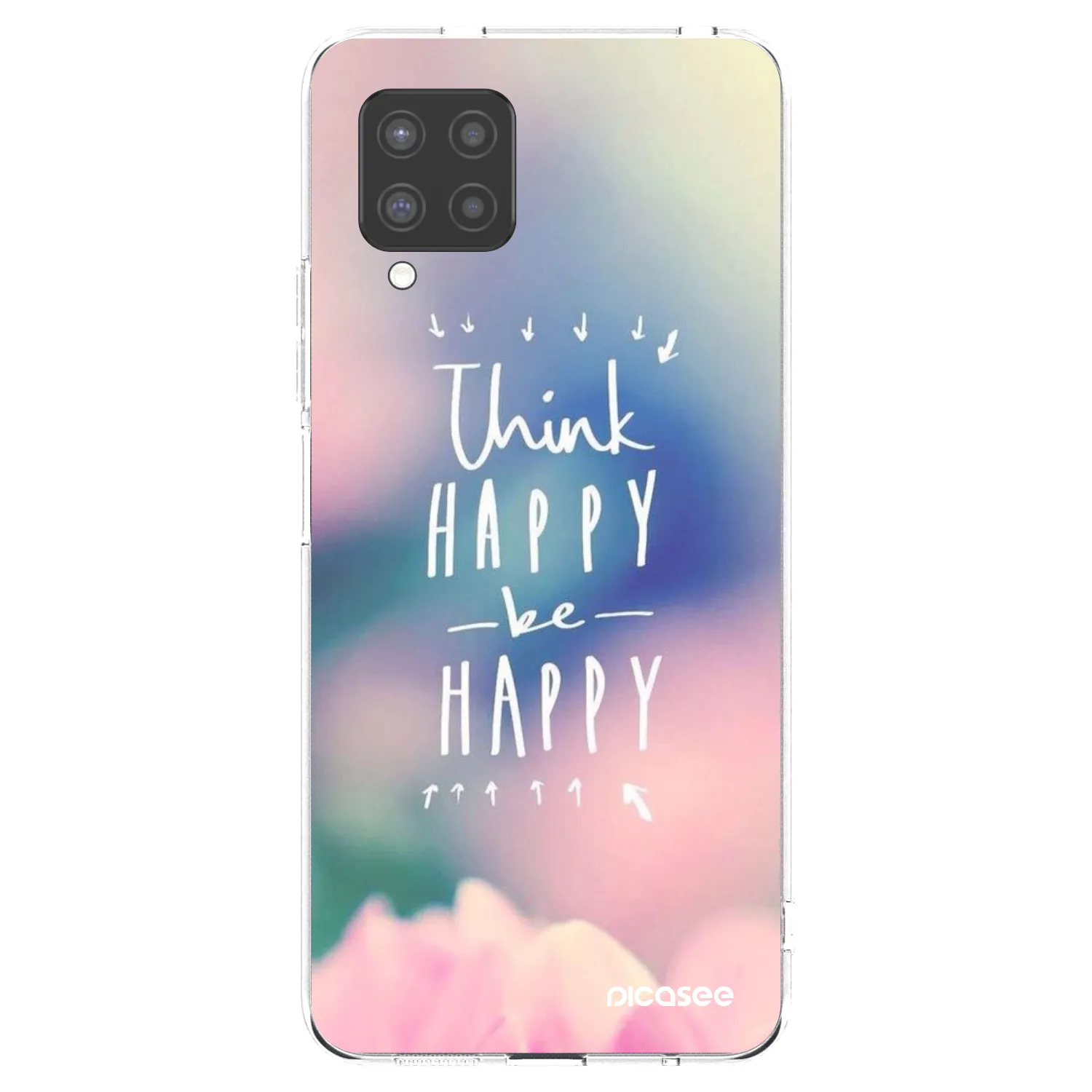 Picasee διαφανής θήκη σιλικόνης Samsung Galaxy A42 A426B - Think happy be happy