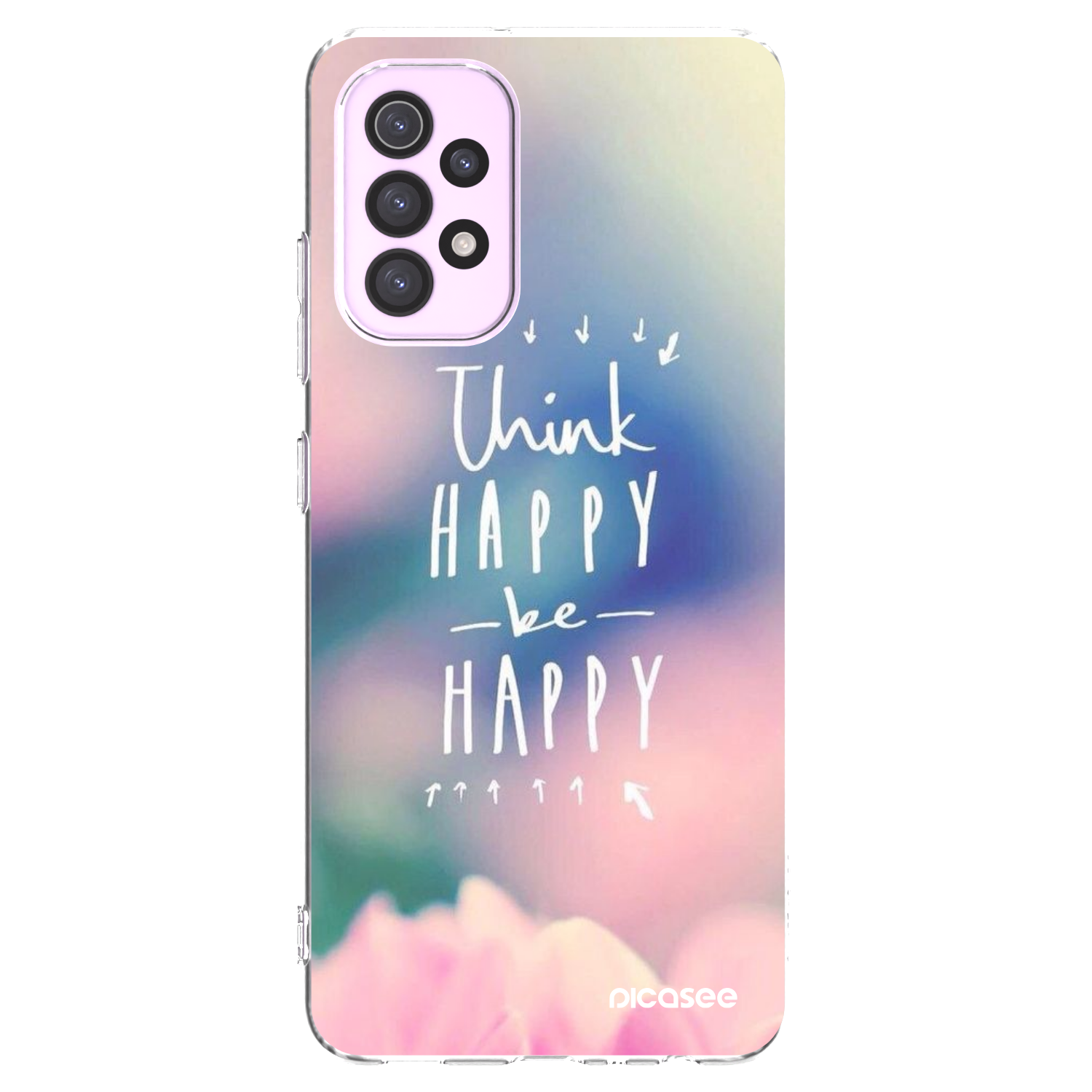 Picasee διαφανής θήκη σιλικόνης Samsung Galaxy A32 5G A326B - Think happy be happy