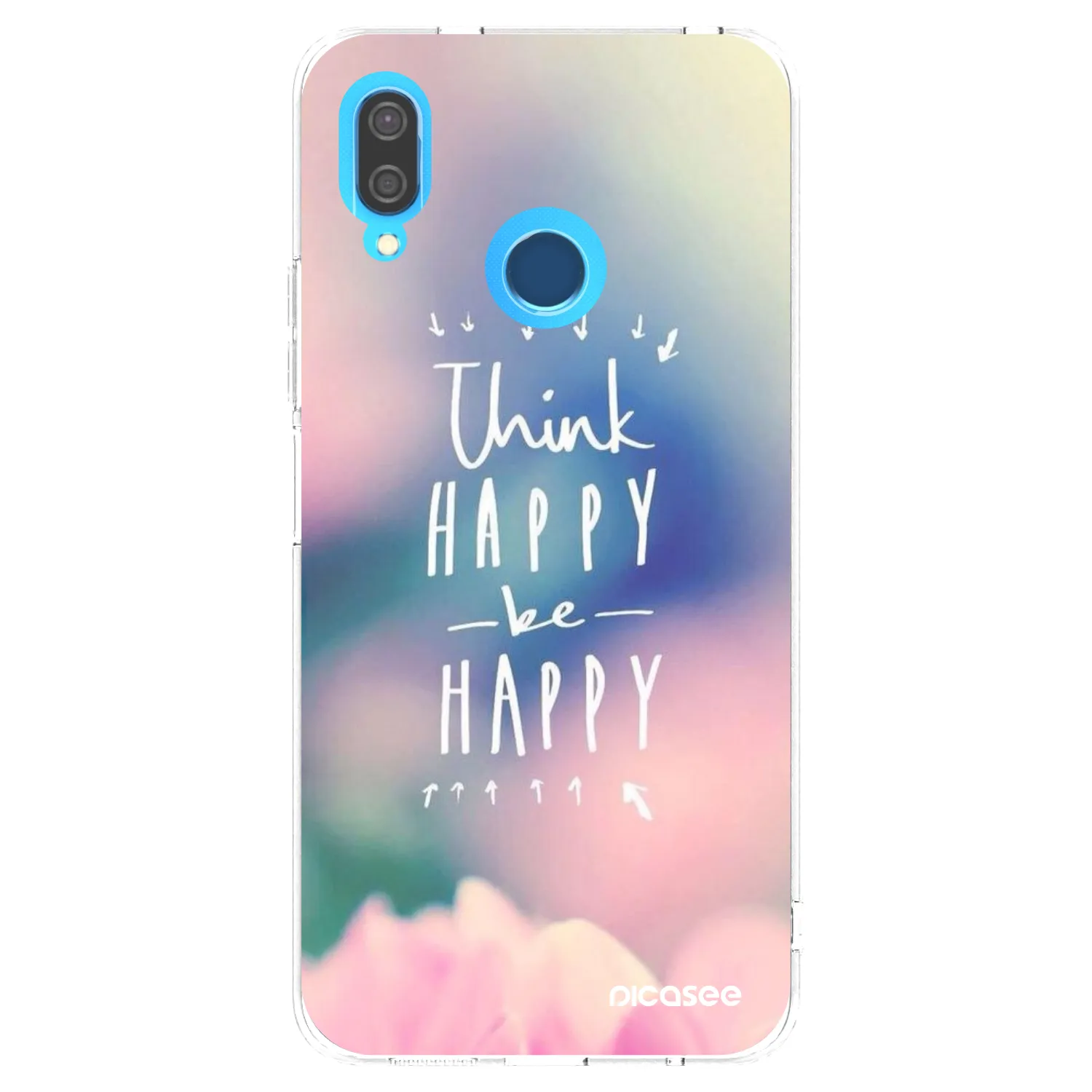 Picasee διαφανής θήκη σιλικόνης Huawei P20 Lite - Think happy be happy