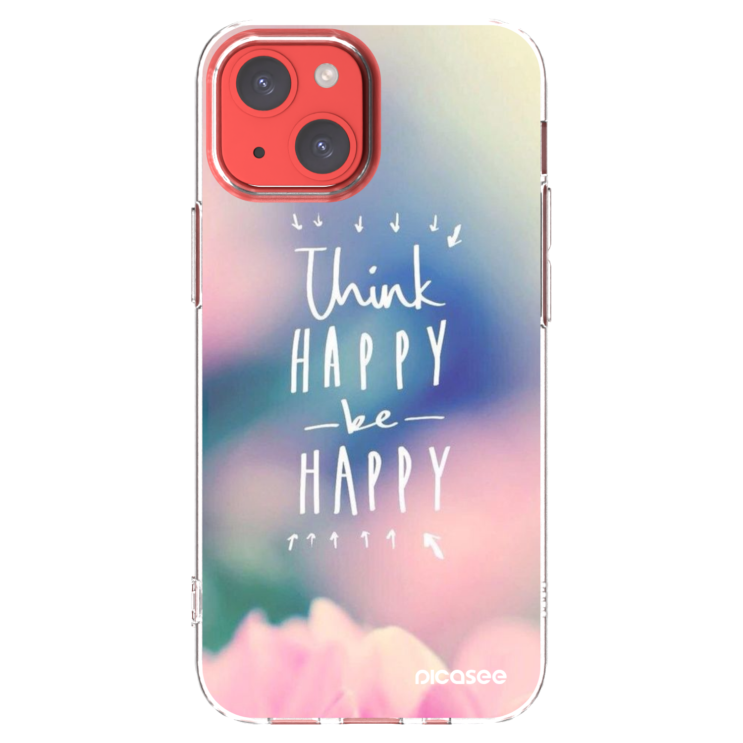 Picasee διαφανής θήκη σιλικόνης Apple iPhone 13 mini - Think happy be happy