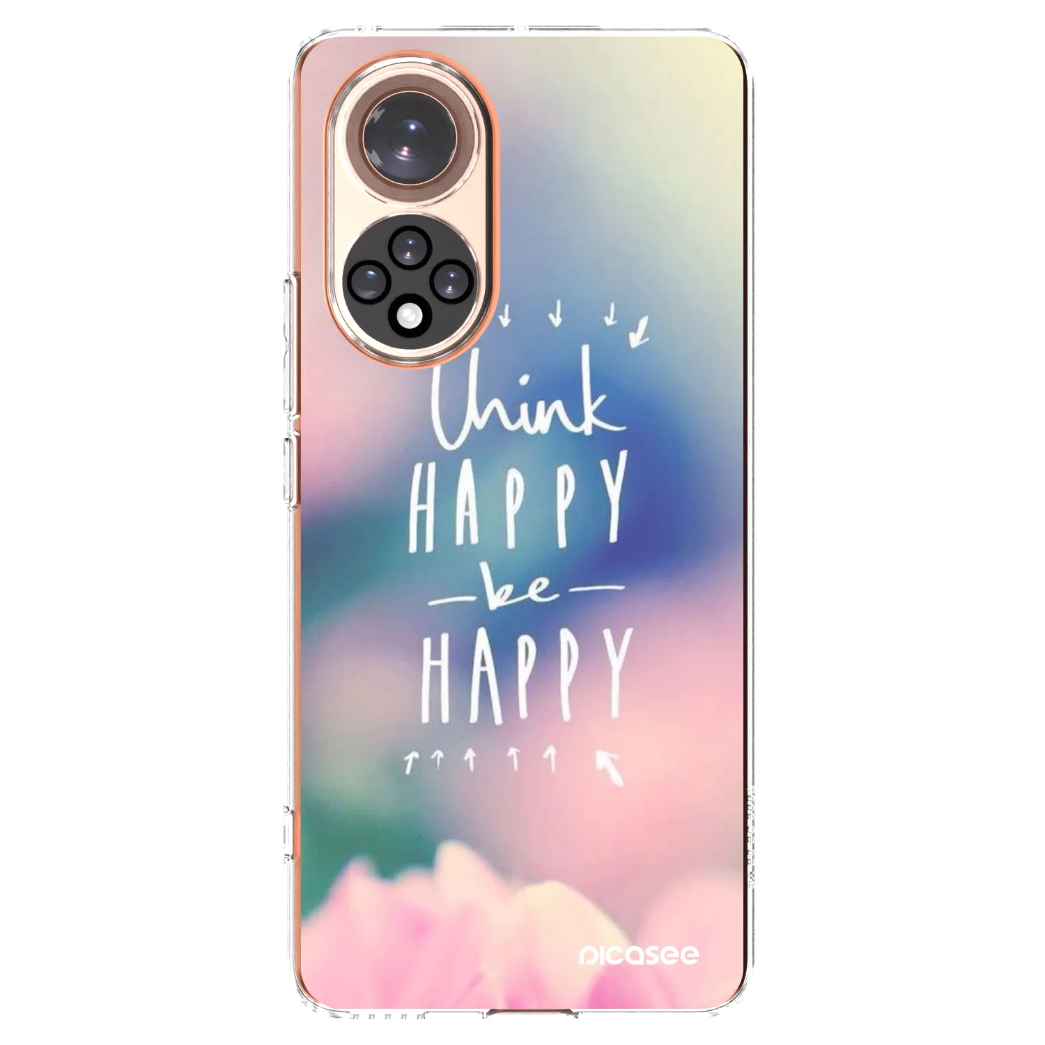 Picasee διαφανής θήκη σιλικόνης Honor 50 5G - Think happy be happy