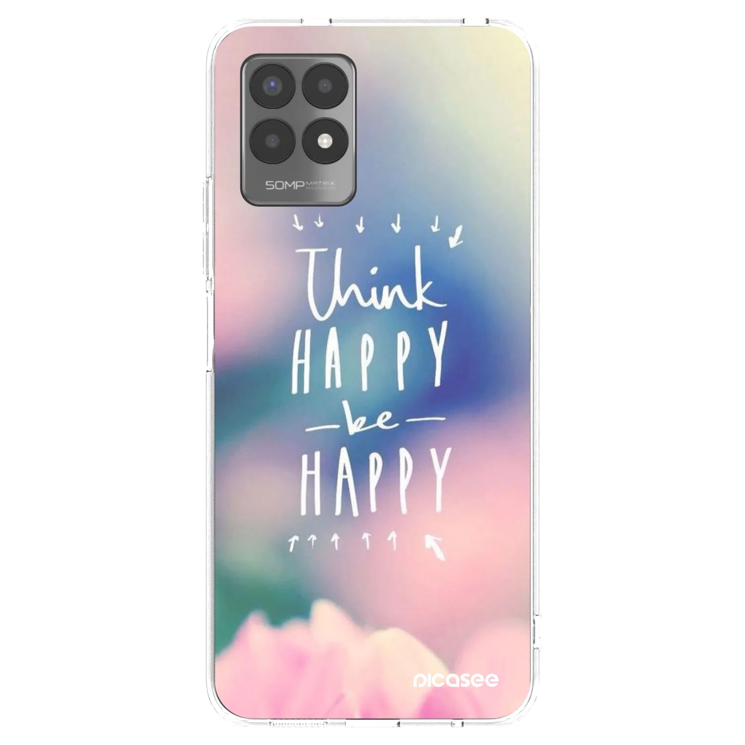 Picasee διαφανής θήκη σιλικόνης Realme 8i - Think happy be happy