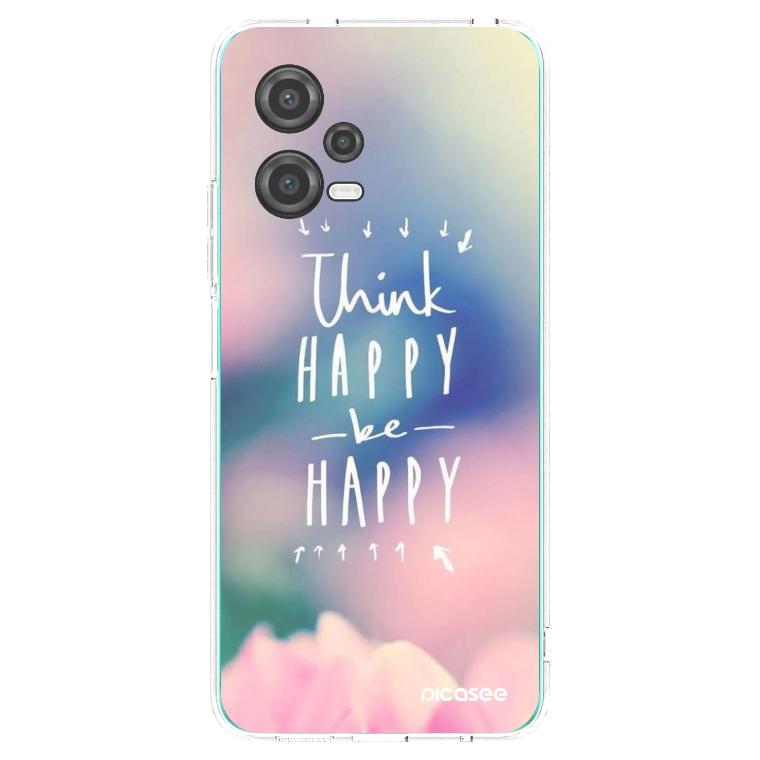 Picasee διαφανής θήκη σιλικόνης Xiaomi Poco X5 - Think happy be happy