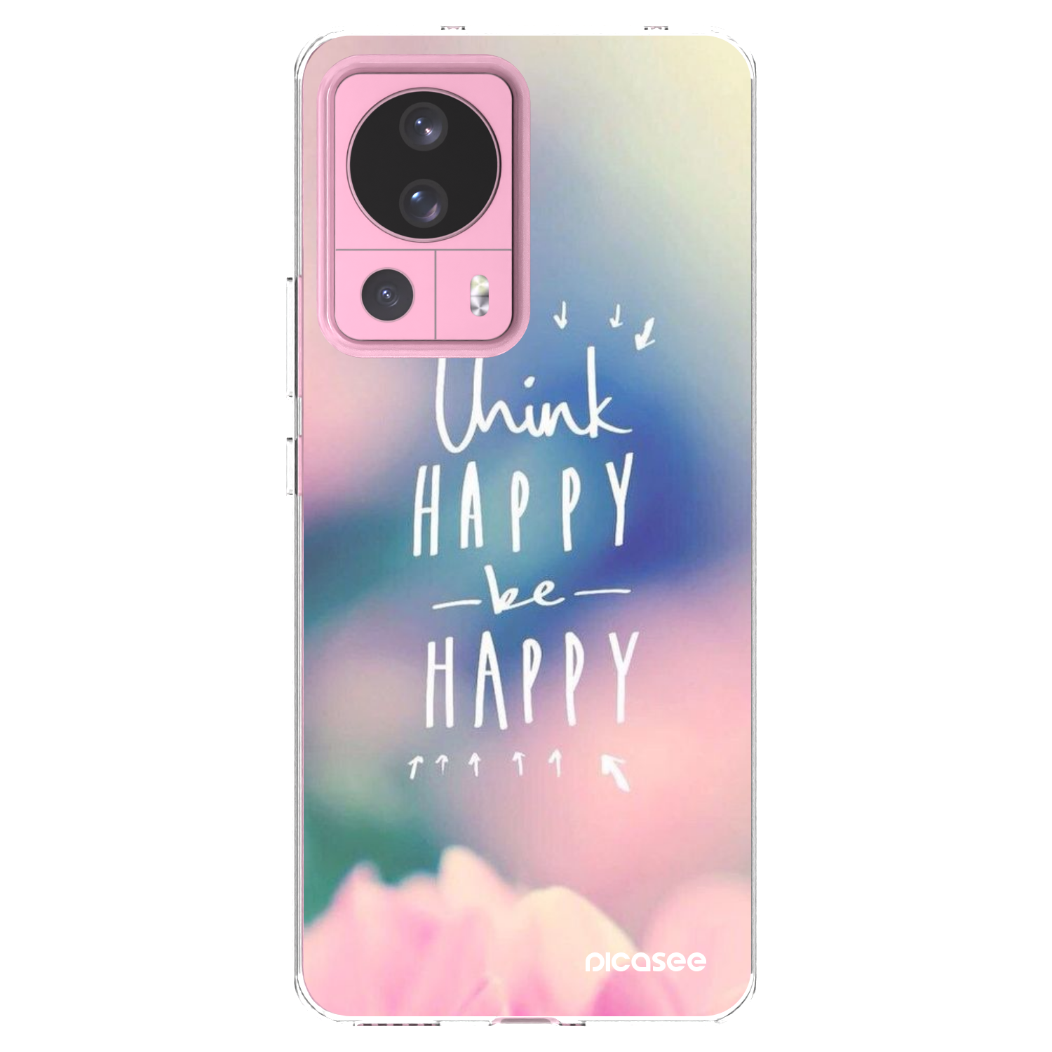 Picasee διαφανής θήκη σιλικόνης Xiaomi 13 Lite - Think happy be happy