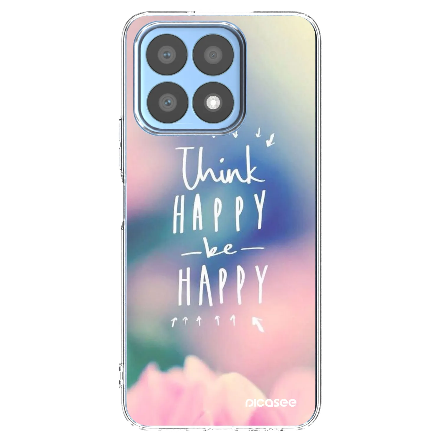Picasee διαφανής θήκη σιλικόνης Honor X8a - Think happy be happy