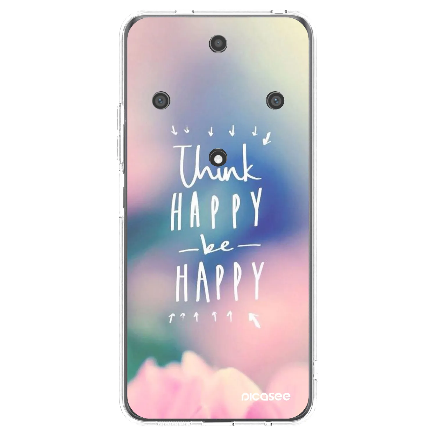 Picasee διαφανής θήκη σιλικόνης Honor Magic5 Lite 5G - Think happy be happy