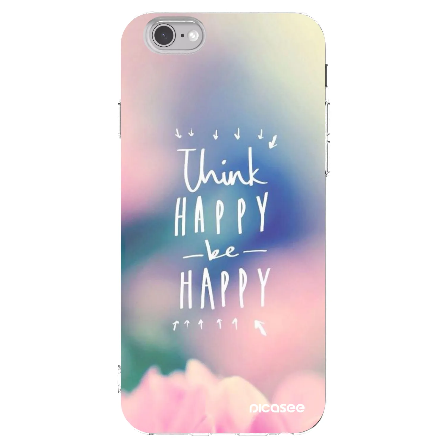Picasee διαφανής θήκη σιλικόνης Apple iPhone 6/6S - Think happy be happy