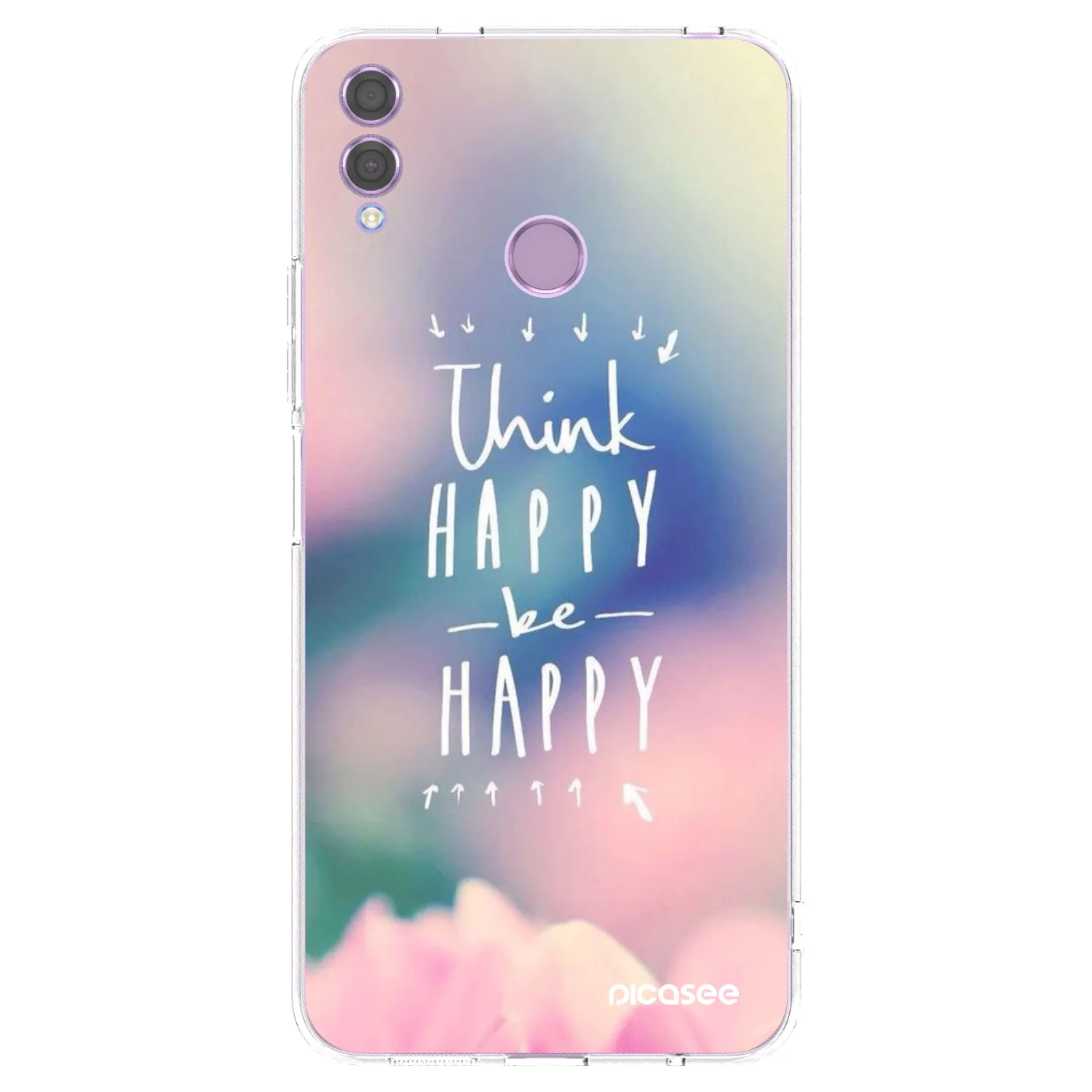 Picasee διαφανής θήκη σιλικόνης Honor 8X - Think happy be happy