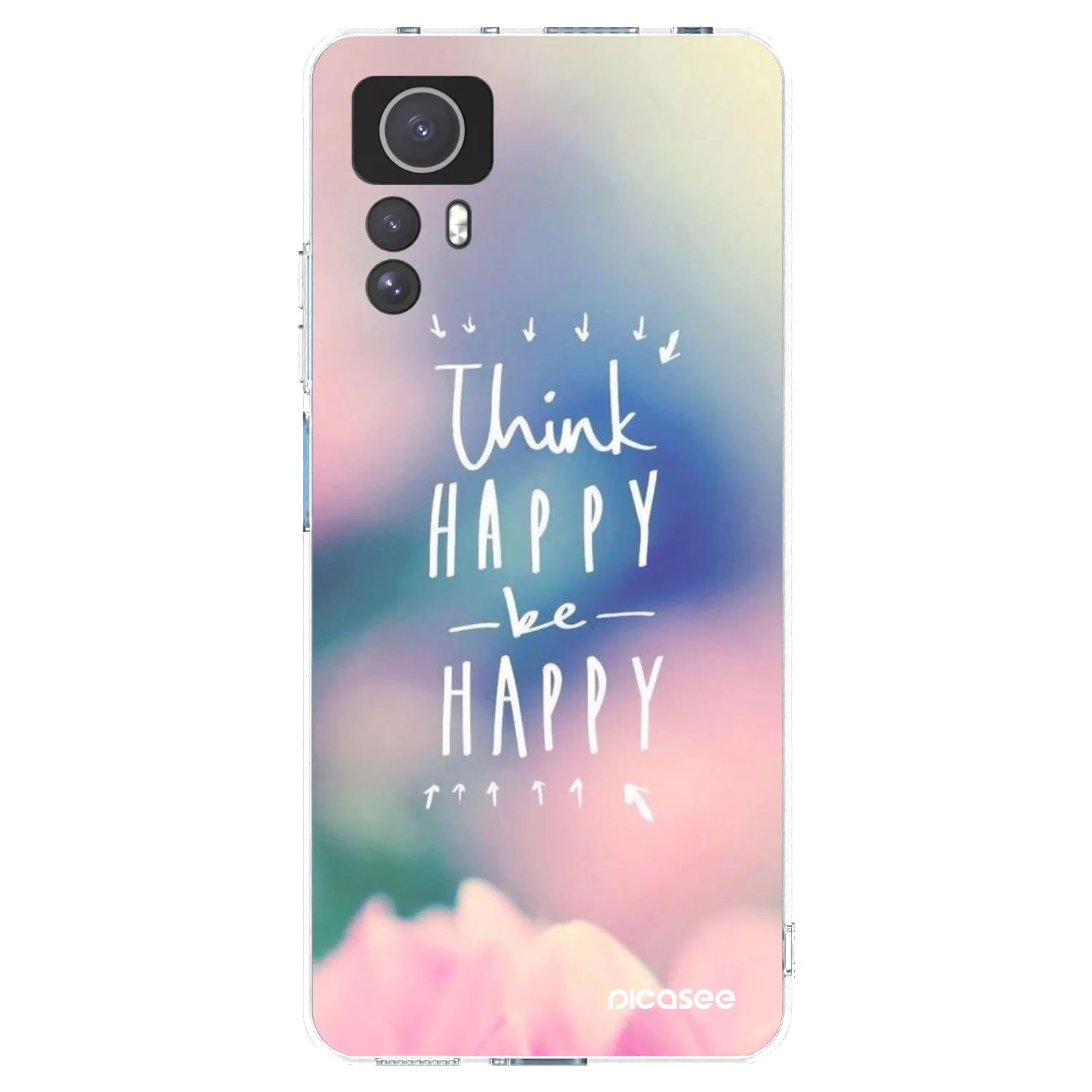 Picasee διαφανής θήκη σιλικόνης Xiaomi Redmi Note 12S - Think happy be happy