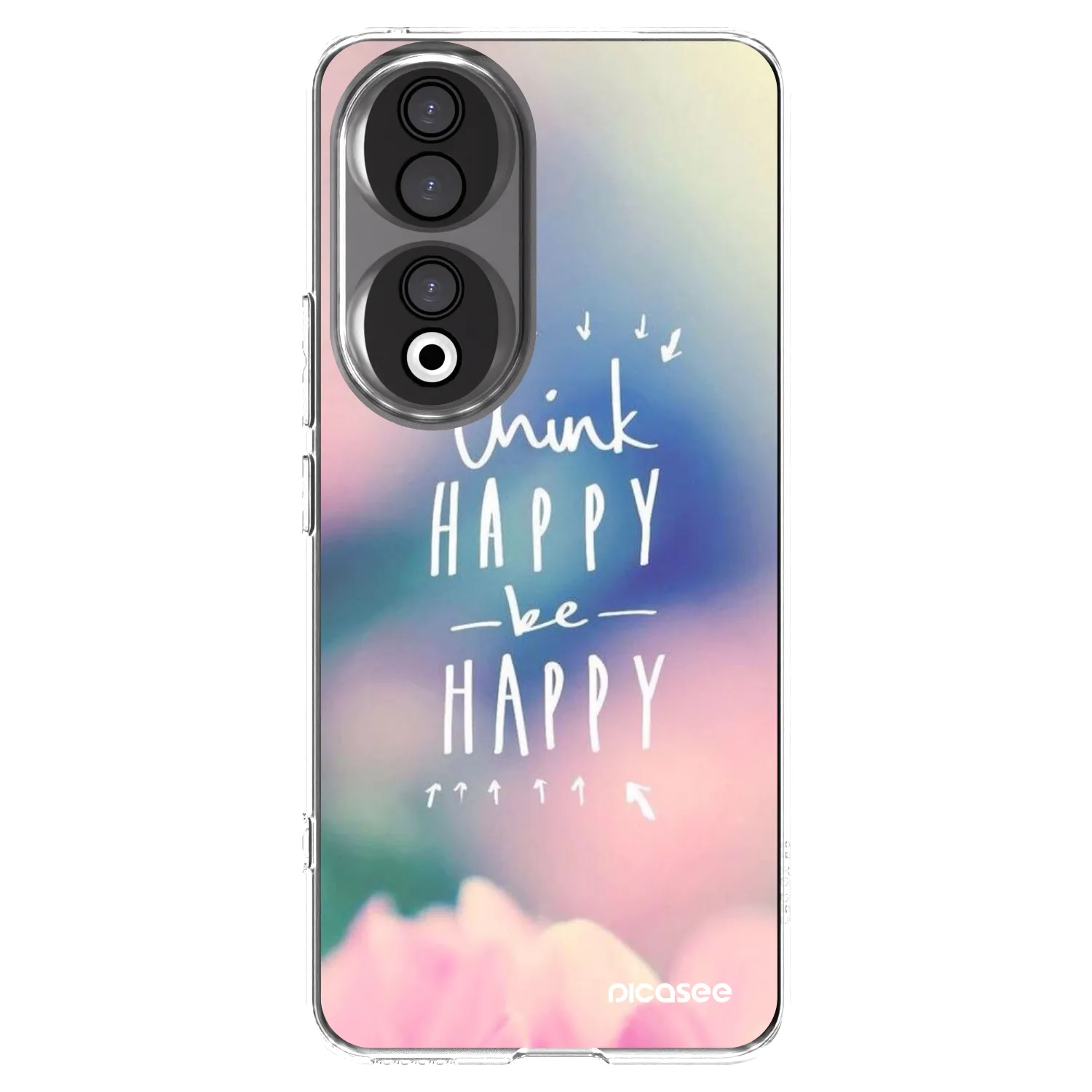 Picasee διαφανής θήκη σιλικόνης Honor 90 5G - Think happy be happy