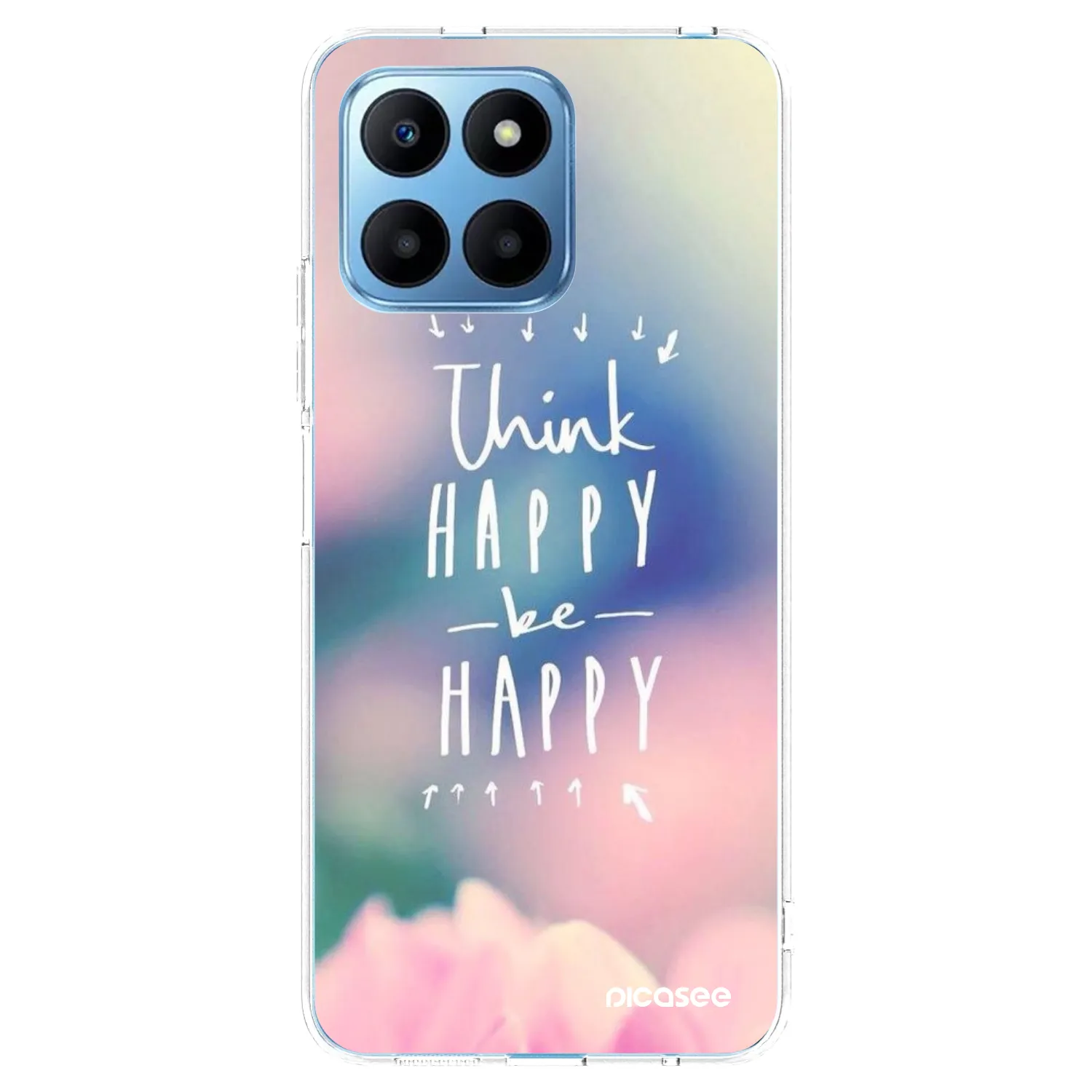 Picasee διαφανής θήκη σιλικόνης Honor 70 Lite - Think happy be happy