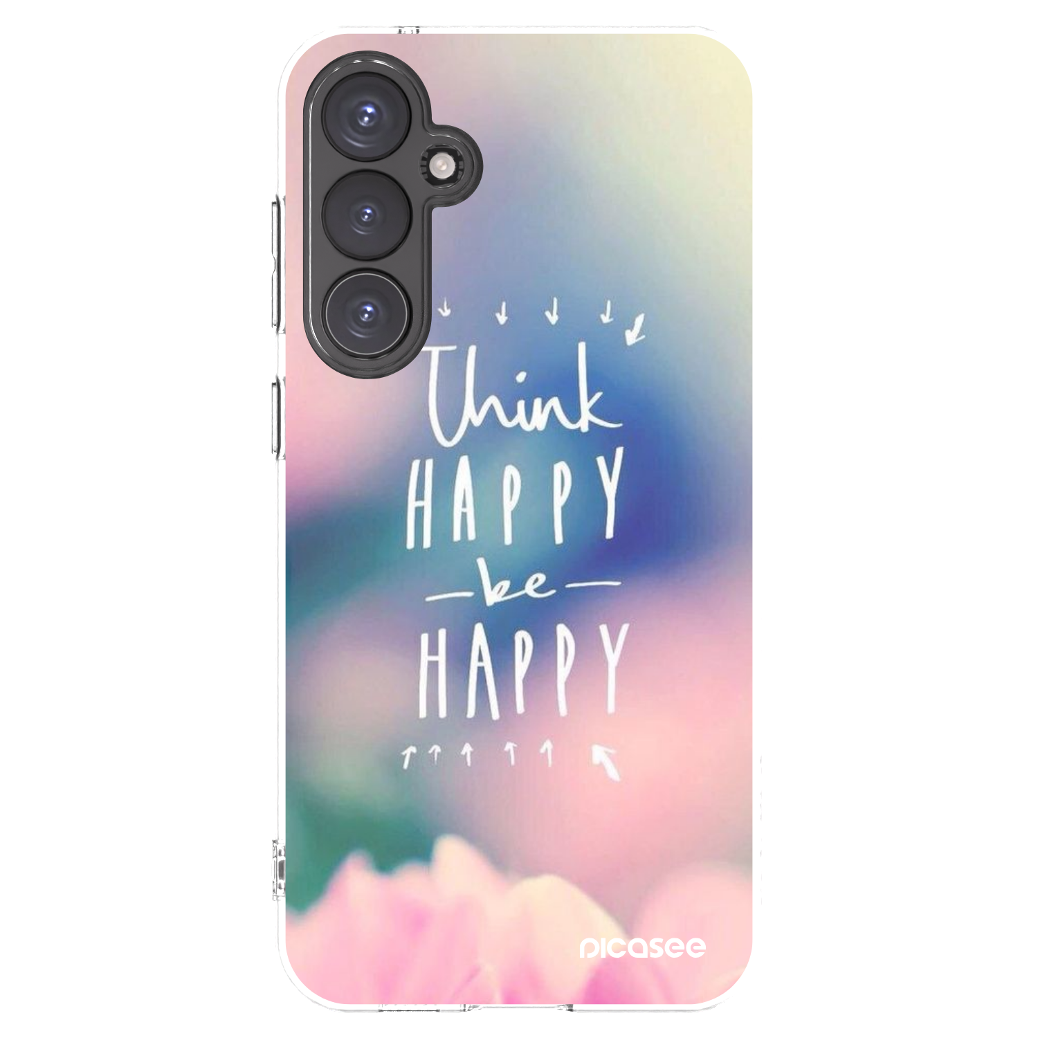 Picasee διαφανής θήκη σιλικόνης Samsung Galaxy S23 FE S711B - Think happy be happy
