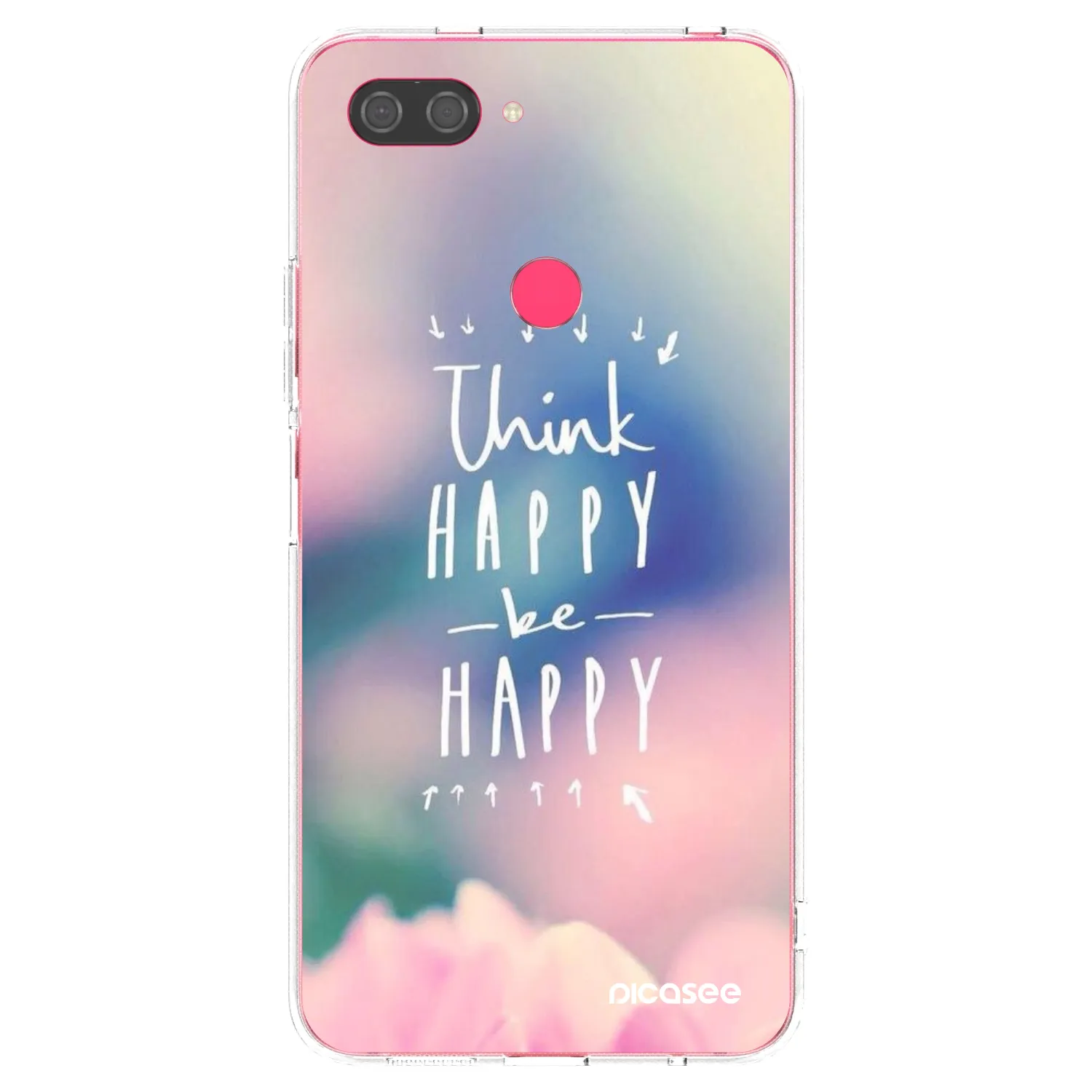 Picasee διαφανής θήκη σιλικόνης Xiaomi Mi 8 Lite - Think happy be happy