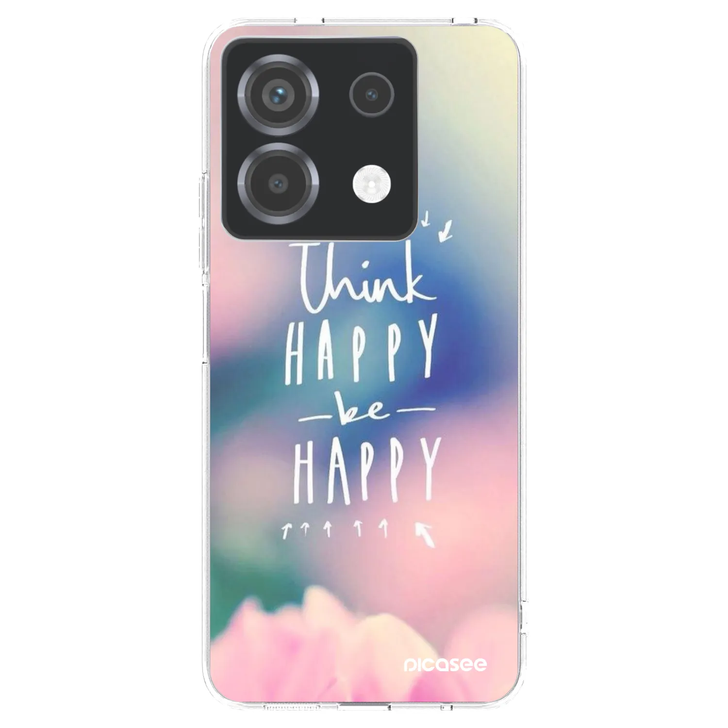 Picasee διαφανής θήκη σιλικόνης Xiaomi Poco X6 - Think happy be happy