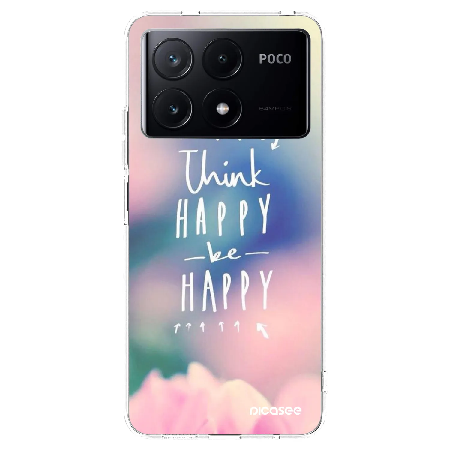 Picasee διαφανής θήκη σιλικόνης Xiaomi Poco X6 Pro - Think happy be happy