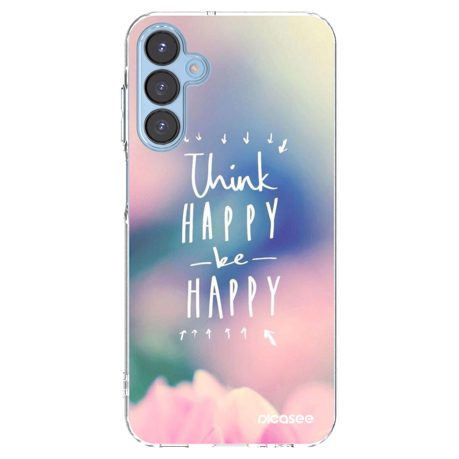 Picasee διαφανής θήκη σιλικόνης Samsung Galaxy A15 A156B 5G - Think happy be happy