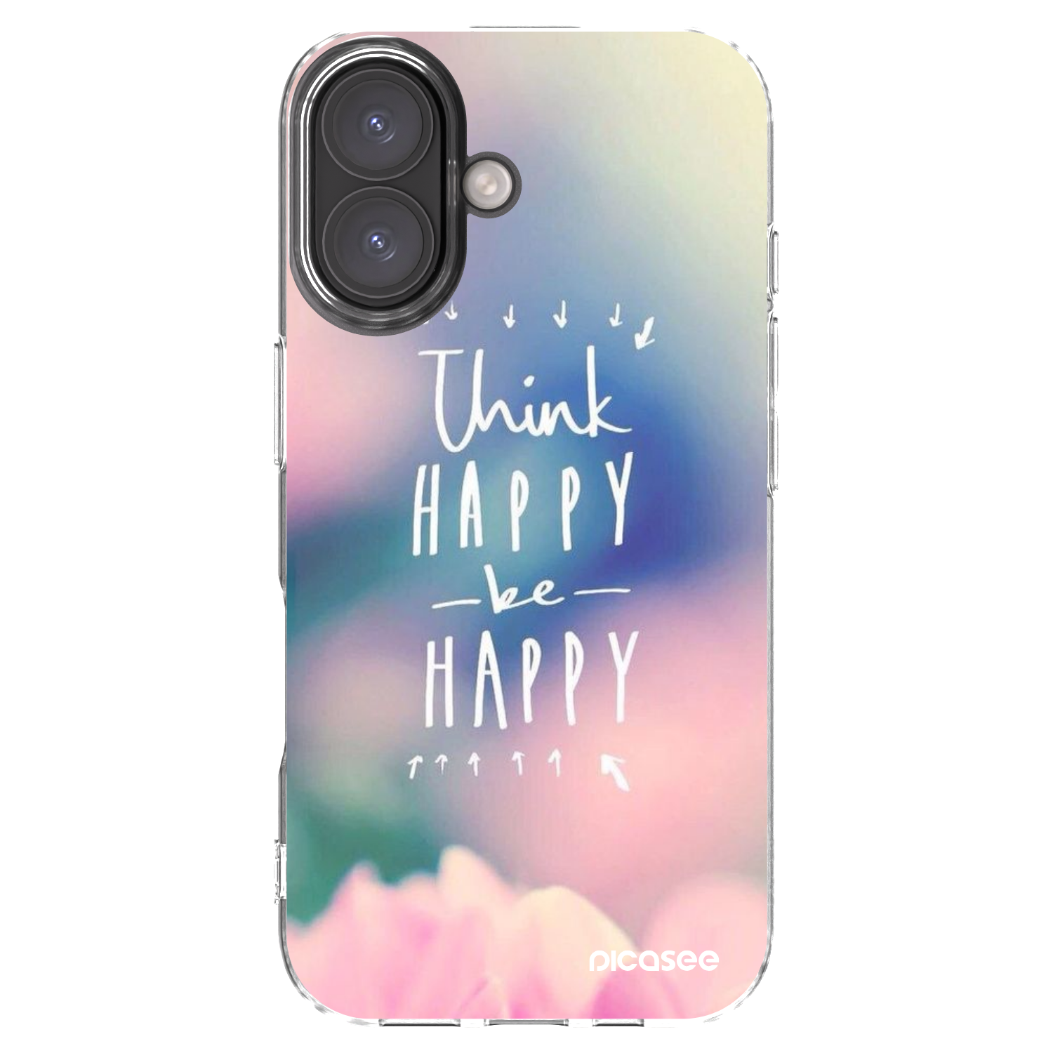 Picasee διαφανής θήκη σιλικόνης Apple iPhone 16 - Think happy be happy