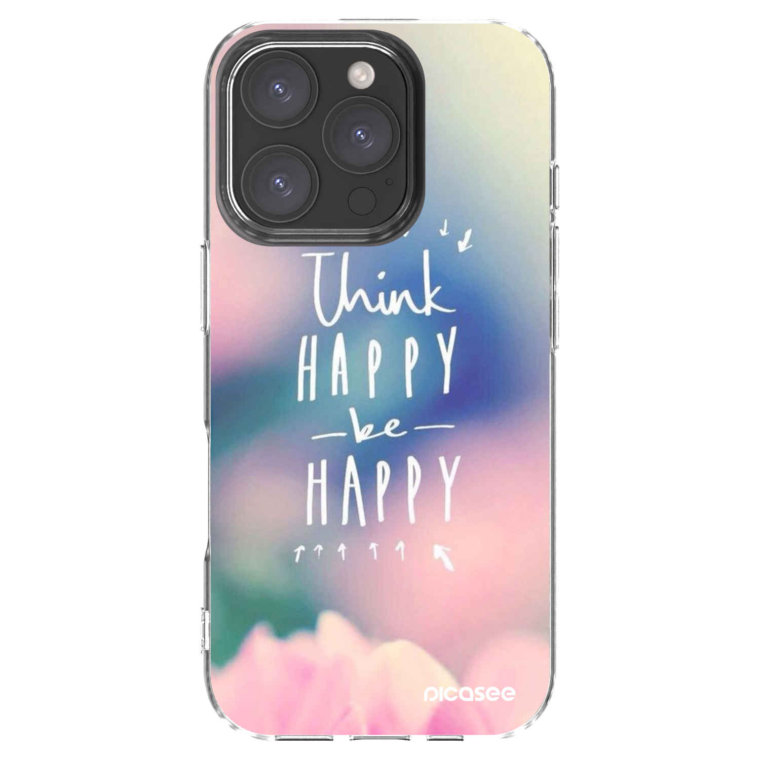 Picasee διαφανής θήκη σιλικόνης Apple iPhone 16 Pro - Think happy be happy