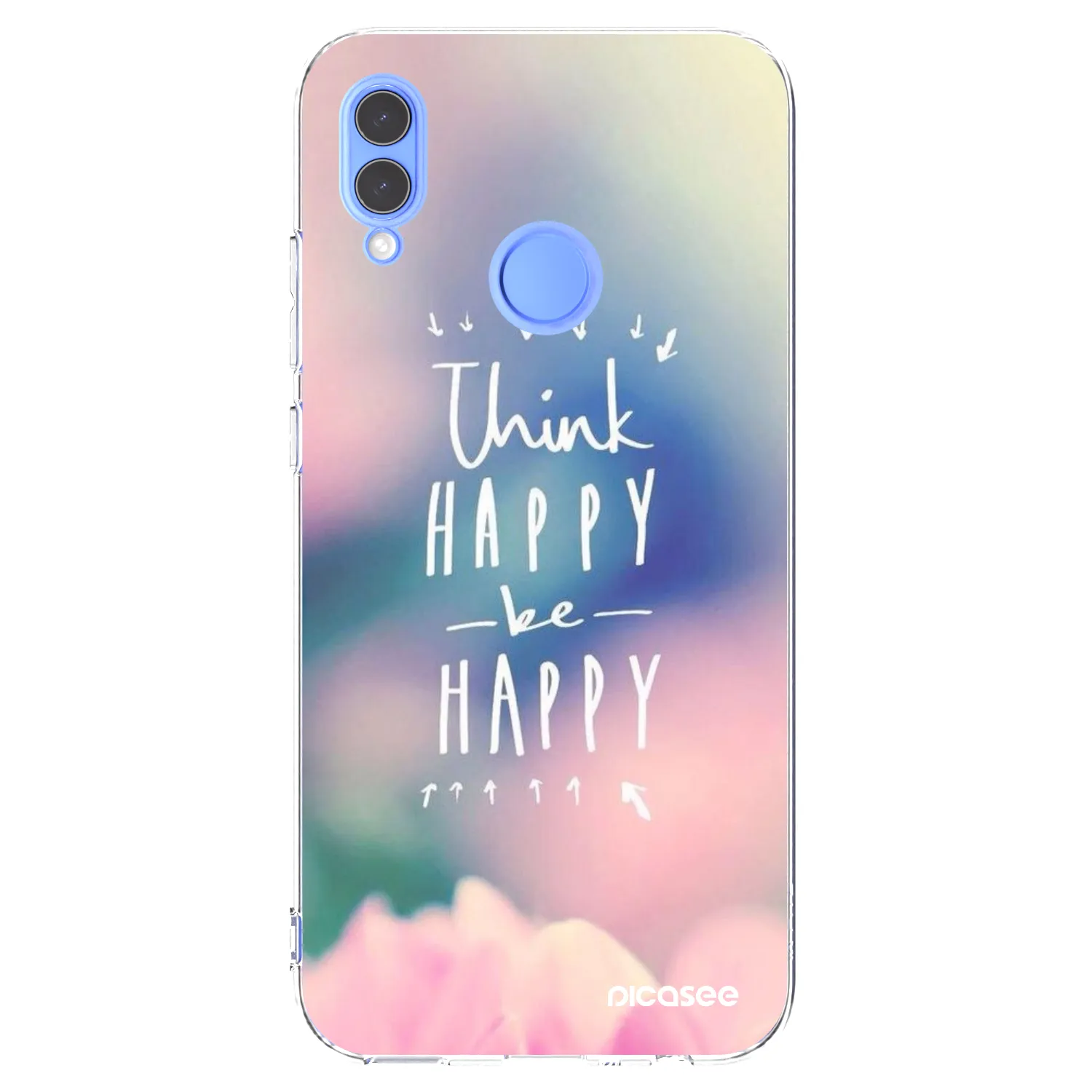 Picasee διαφανής θήκη σιλικόνης Honor 10 Lite - Think happy be happy