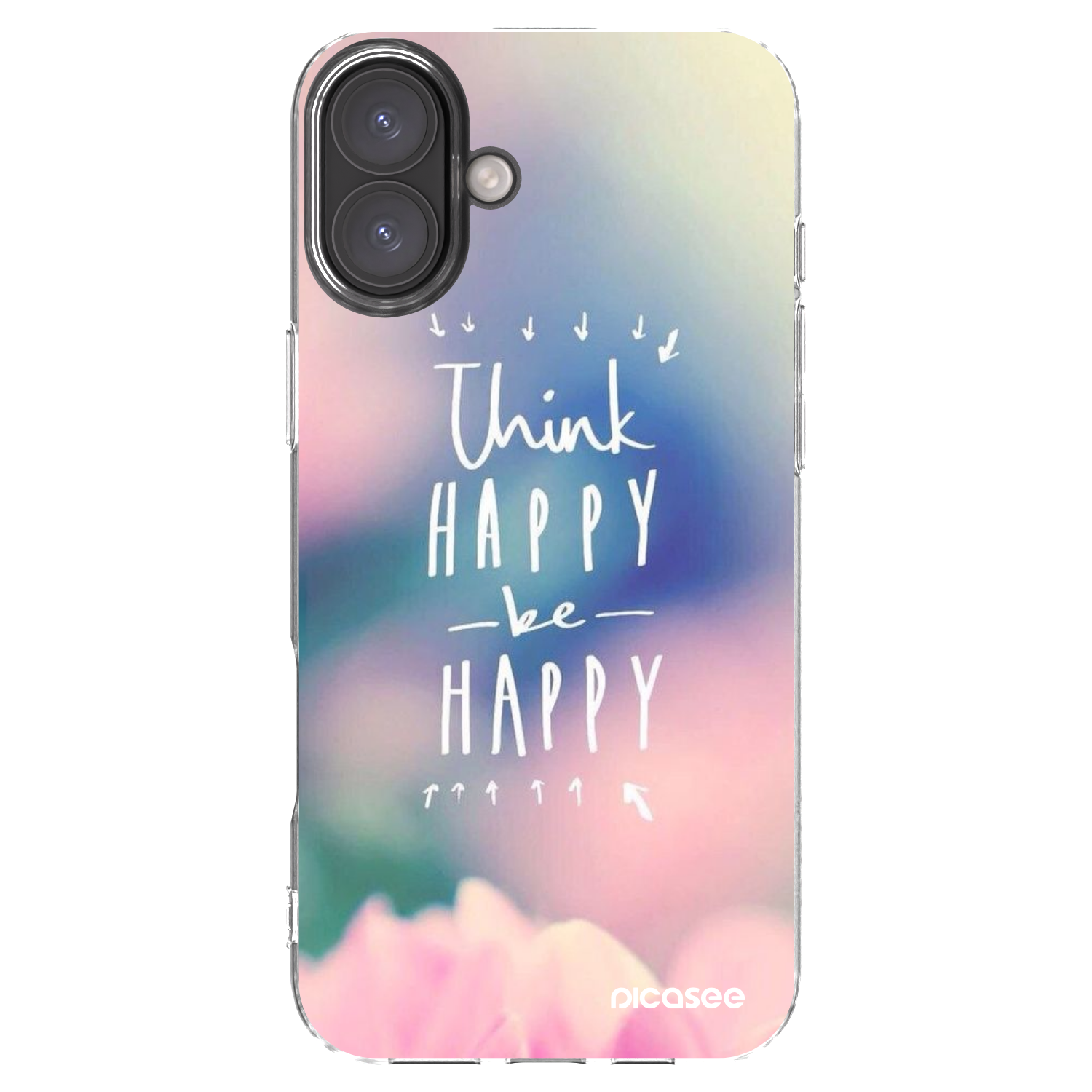 Picasee διαφανής θήκη σιλικόνης Apple iPhone 16 Plus - Think happy be happy