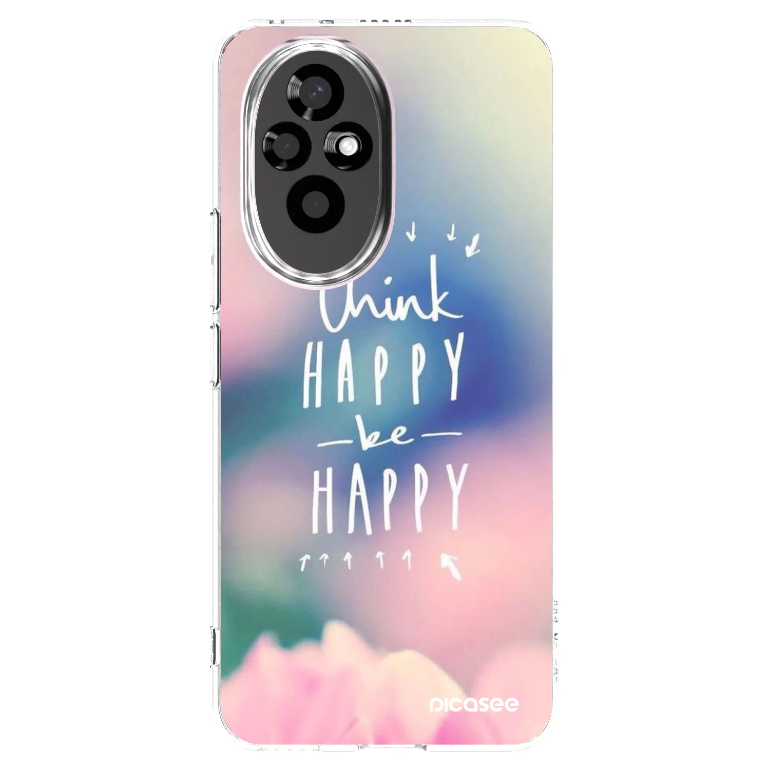 Picasee διαφανής θήκη σιλικόνης Honor 200 5G - Think happy be happy