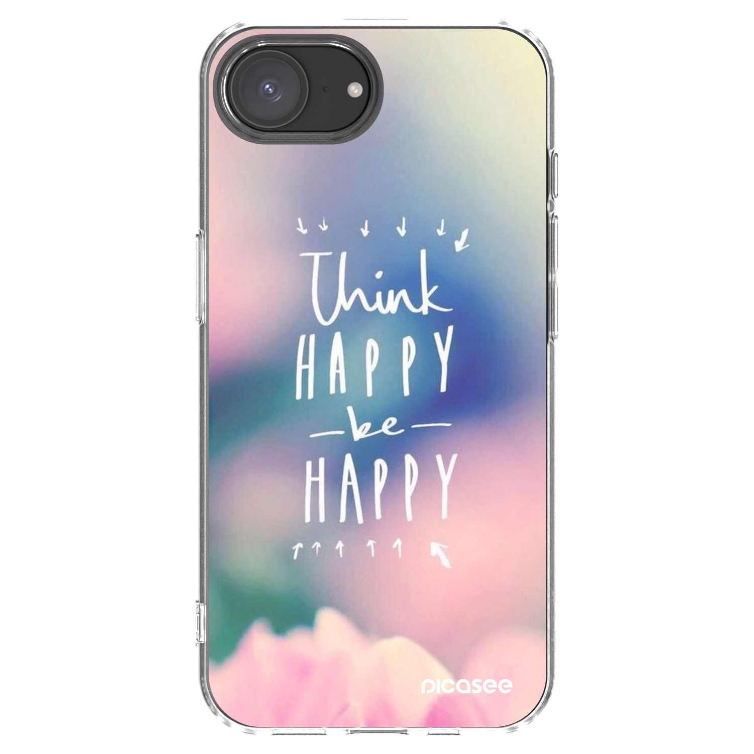 Picasee διαφανής θήκη σιλικόνης Apple iPhone 16e - Think happy be happy