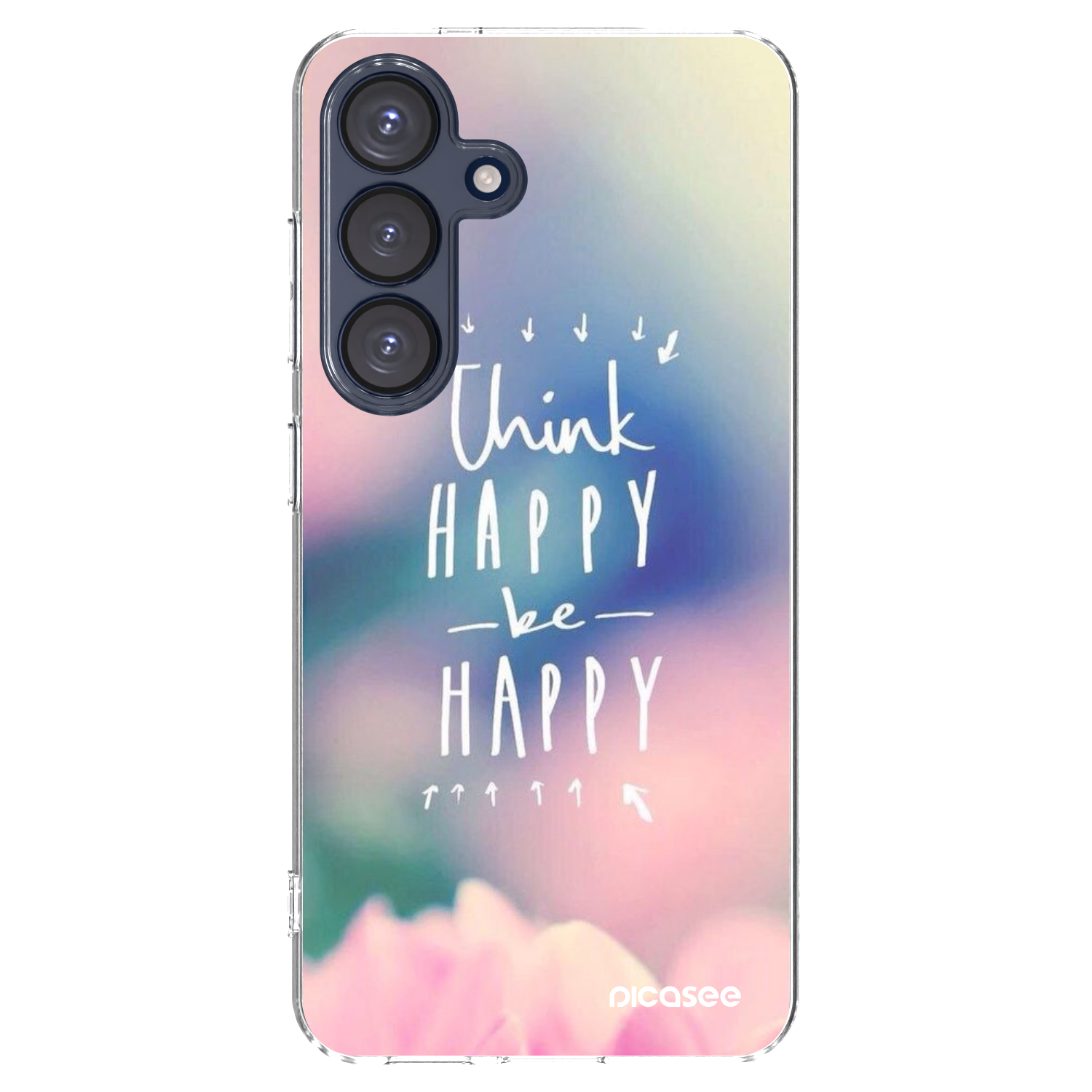 Picasee διαφανής θήκη σιλικόνης Samsung Galaxy S25 5G - Think happy be happy