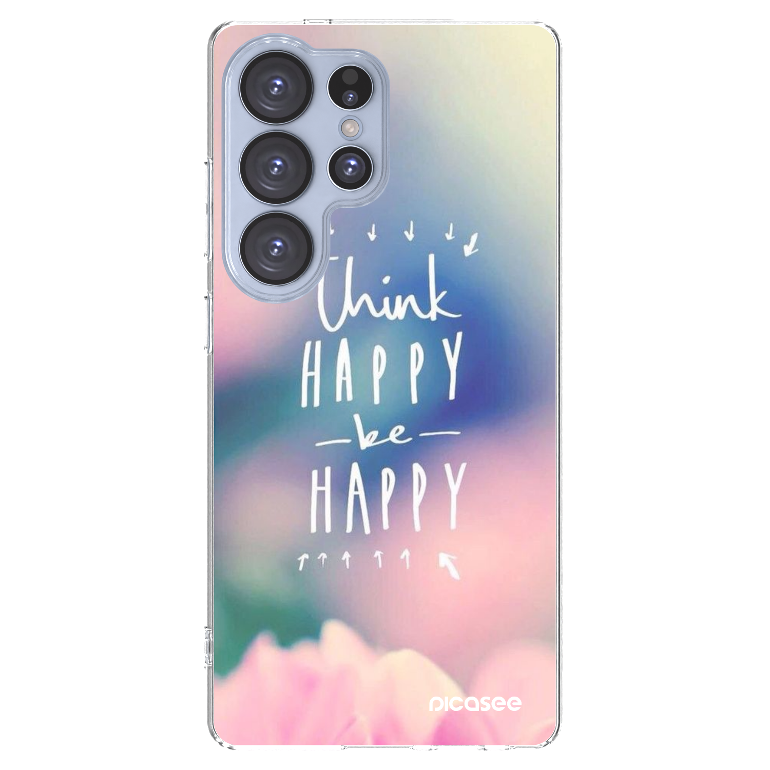 Picasee διαφανής θήκη σιλικόνης Samsung Galaxy S25 Ultra 5G - Think happy be happy