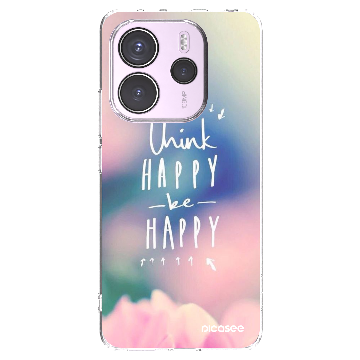 Picasee διαφανής θήκη σιλικόνης Xiaomi Redmi Note 14 4G - Think happy be happy