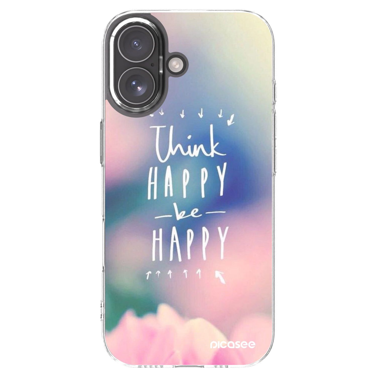 Picasee διαφανής θήκη σιλικόνης Apple iPhone 17 - Think happy be happy