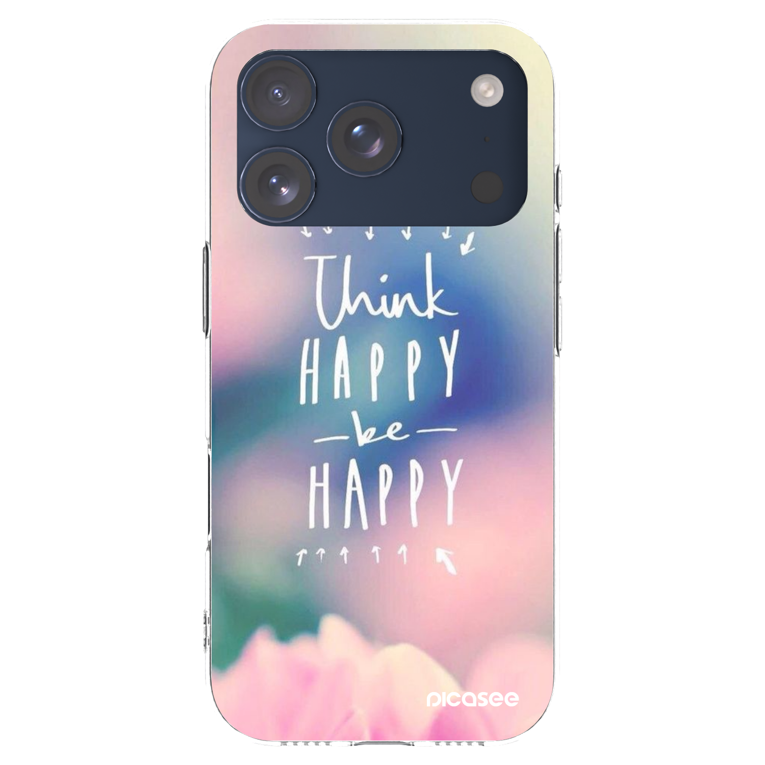 Picasee διαφανής θήκη σιλικόνης Apple iPhone 17 Pro - Think happy be happy