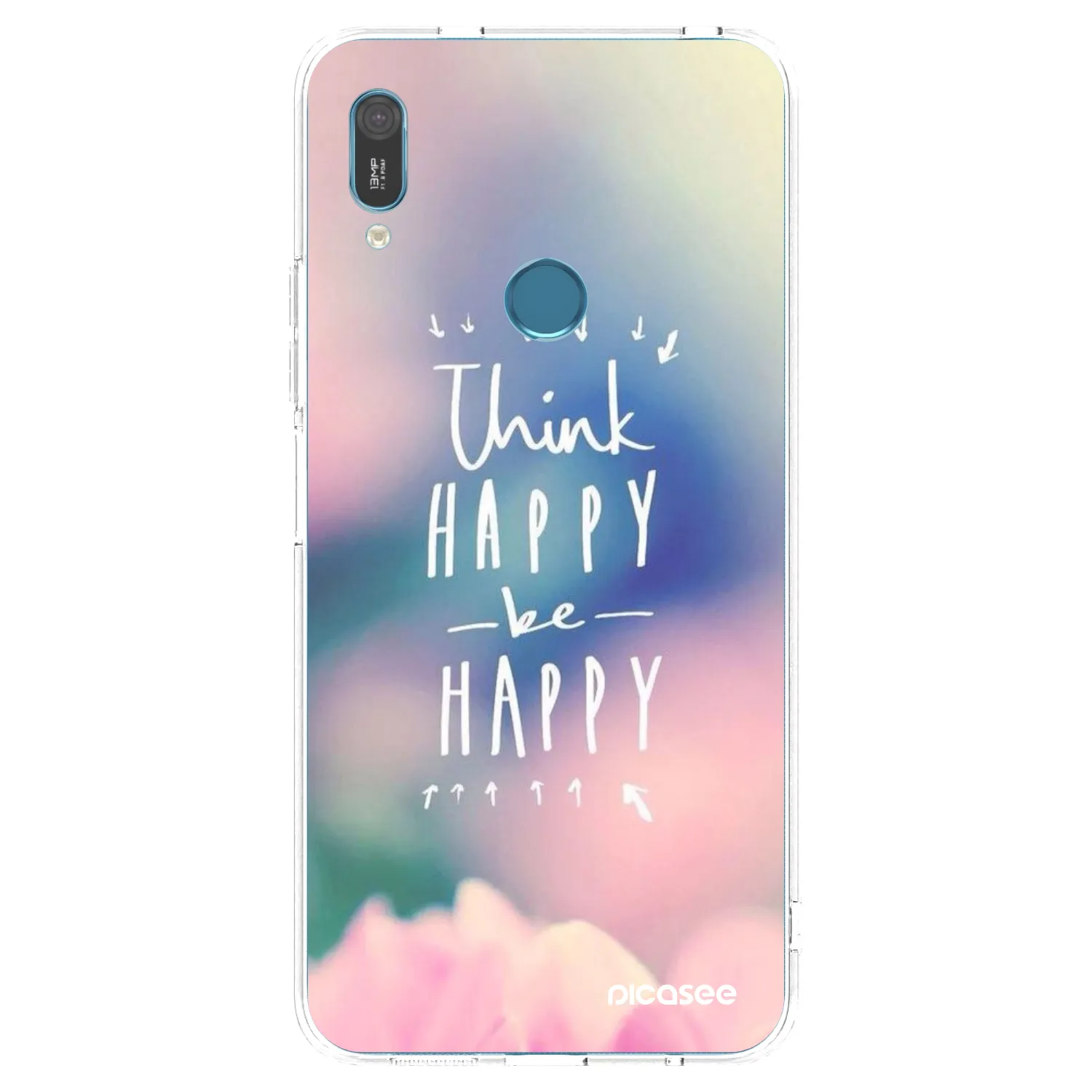 Picasee διαφανής θήκη σιλικόνης Huawei Y6 2019 - Think happy be happy