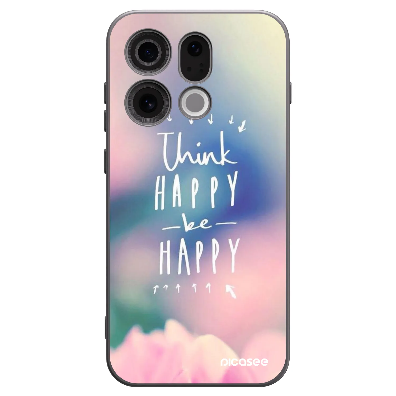 Picasee Μαύρη θήκη σιλικόνης για OPPO Find X9 - Think happy be happy