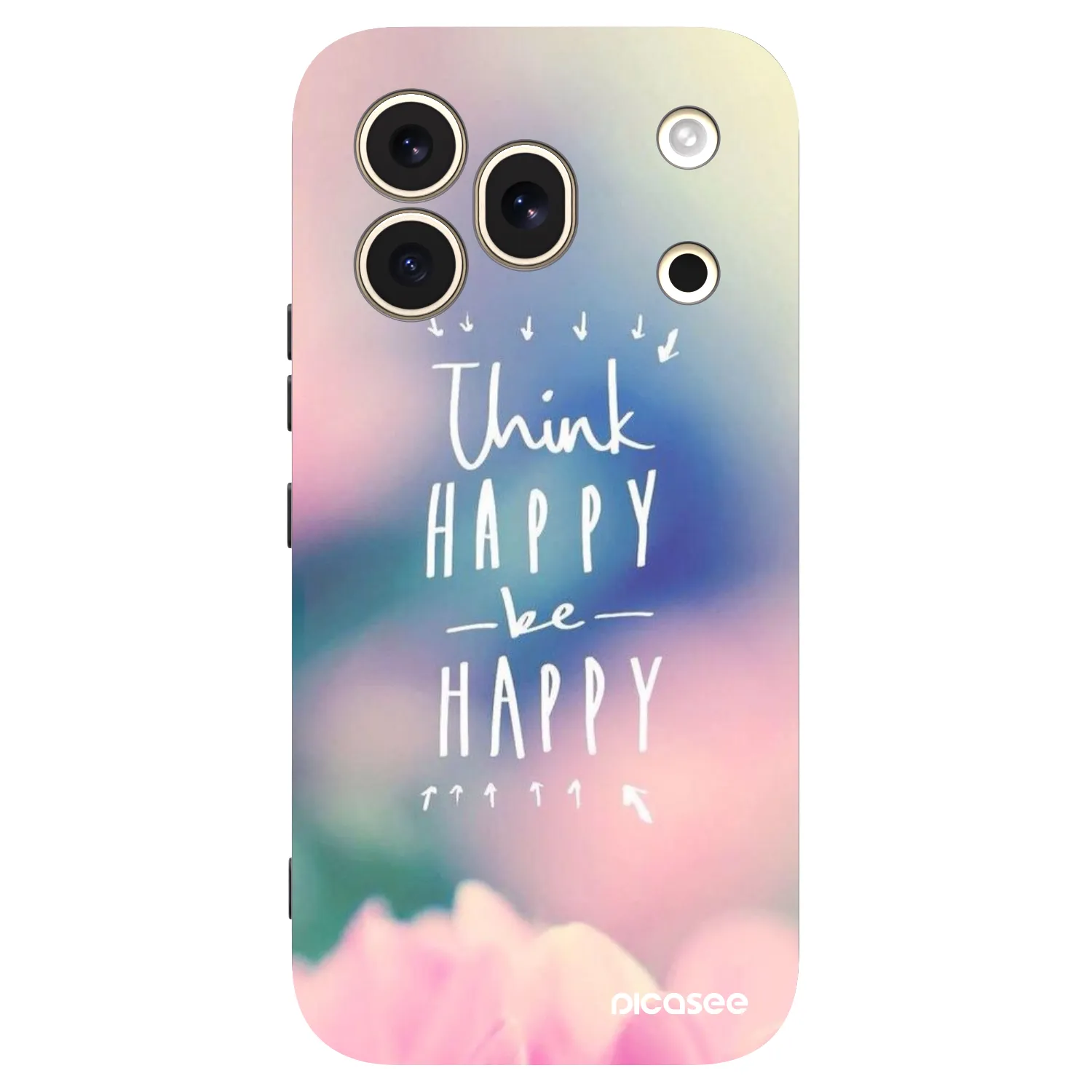 Picasee Μαύρη θήκη σιλικόνης για Honor 600 Pro - Think happy be happy