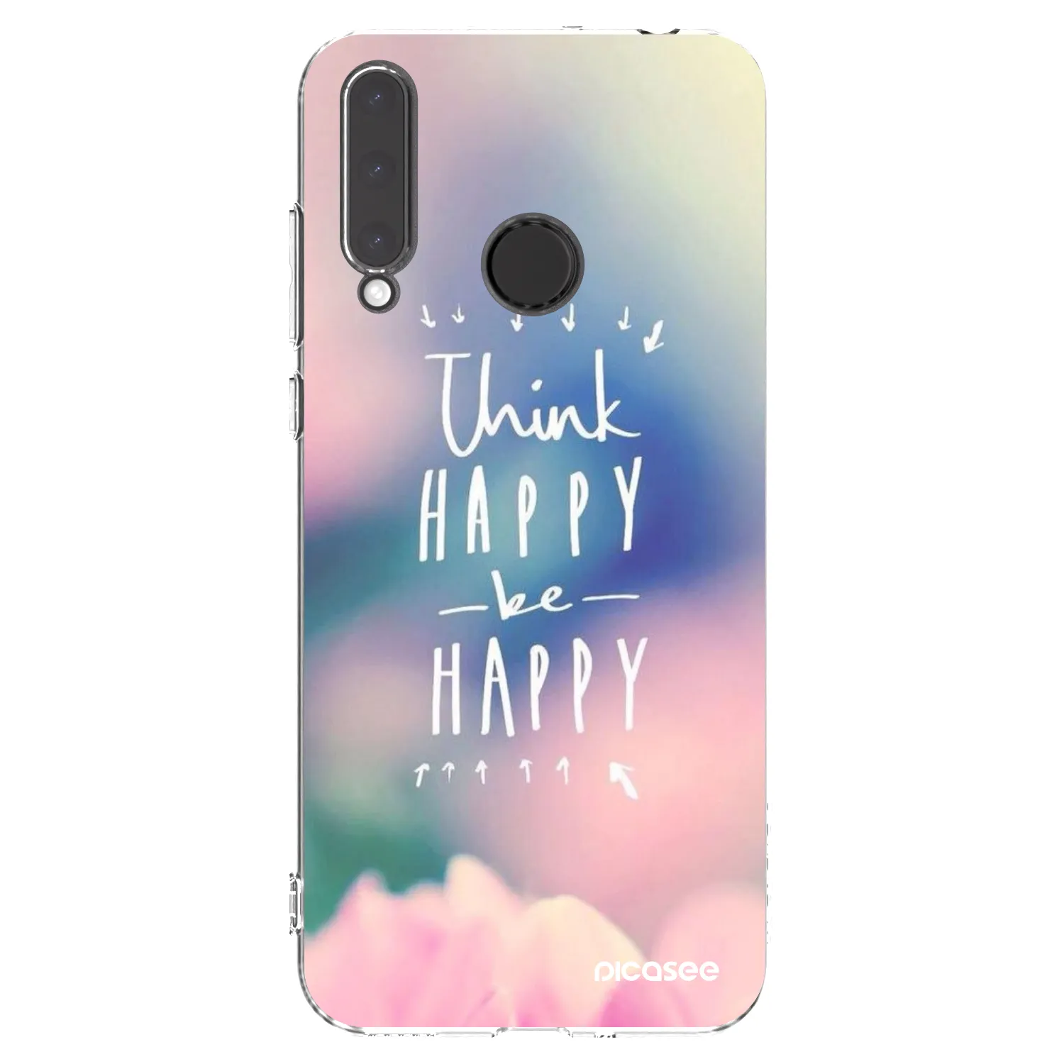 Picasee διαφανής θήκη σιλικόνης Honor 20 Lite - Think happy be happy