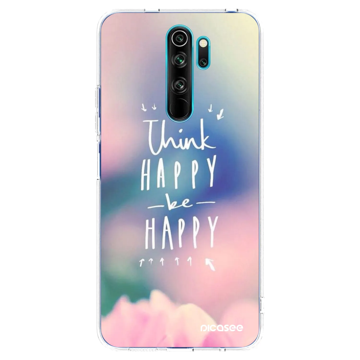 Picasee διαφανής θήκη σιλικόνης Xiaomi Redmi Note 8 Pro - Think happy be happy
