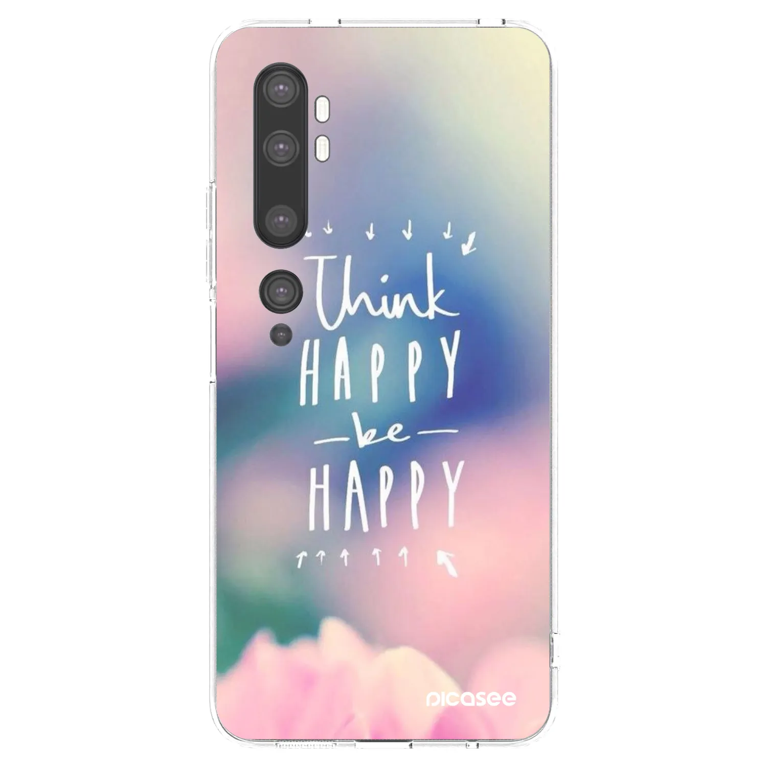 Picasee διαφανής θήκη σιλικόνης Xiaomi Mi Note 10 (Pro) - Think happy be happy