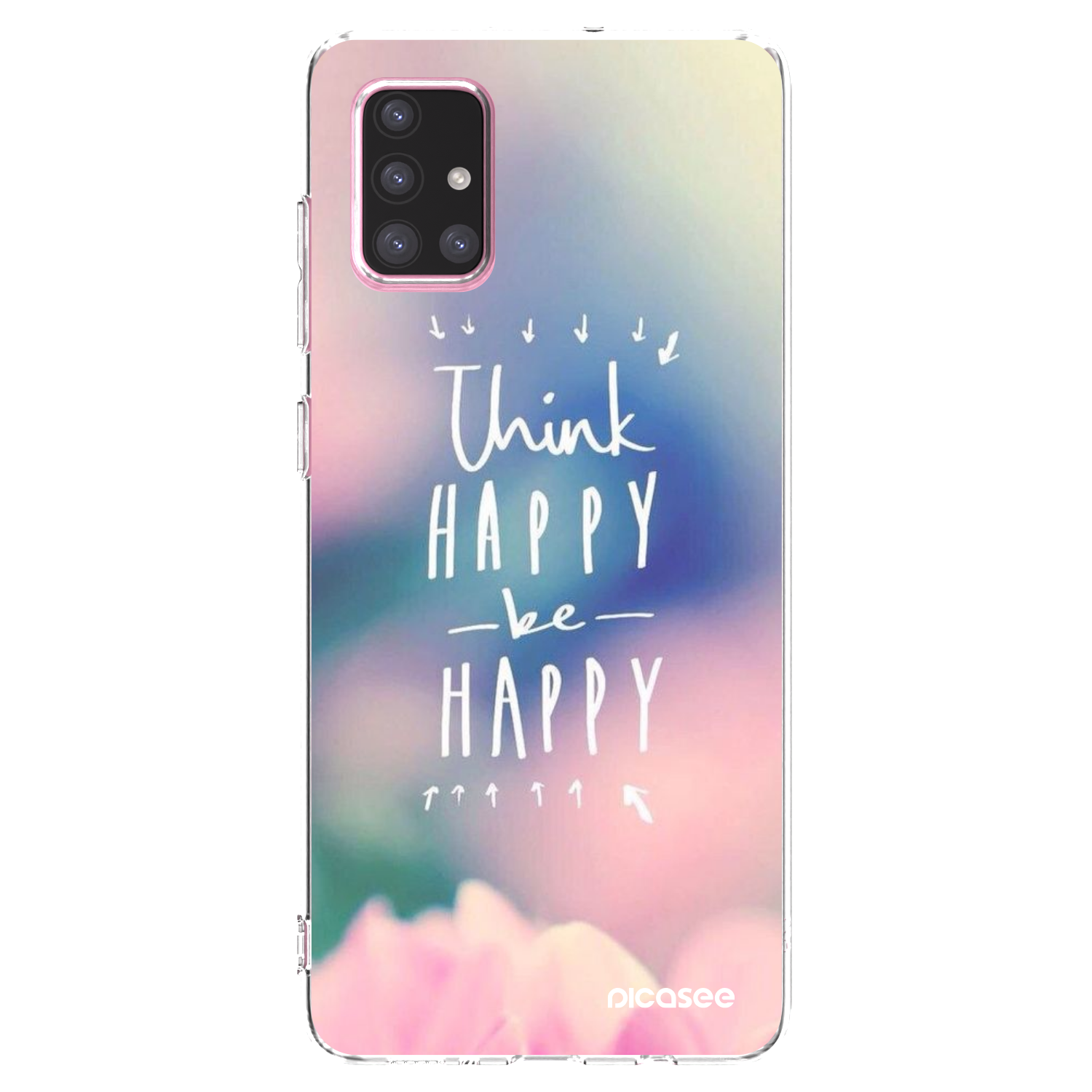 Picasee διαφανής θήκη σιλικόνης Samsung Galaxy A71 A715F - Think happy be happy